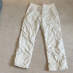 Lululemon straight leg lined swiftly pants, sz 12, bone colour